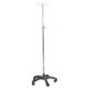 AJ-H0411      Mobile en acier inoxydable I.V. Poteau avec 5 roulettes